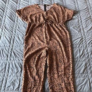 Shein L Dalmatian Print Maternity Romper